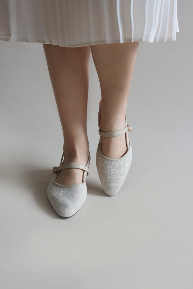 [Event Exclusive] Kayla Textured Sandals (Ivory) - Our Daily Avenue