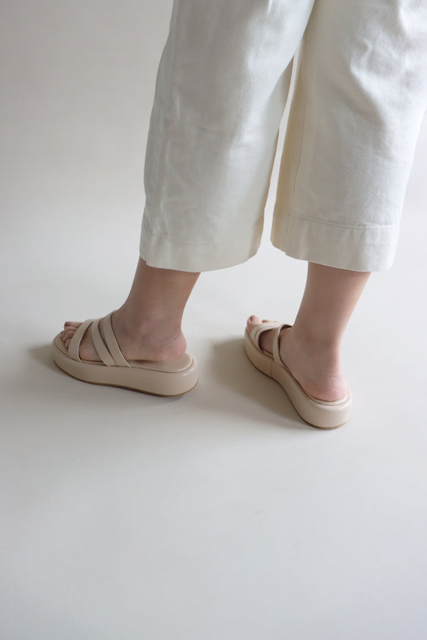 Harper Flatform Sliders (Toffee) - Our Daily Avenue